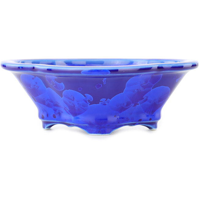 Pot à bonsaï Mokko bleu foncé de Heian Kosen - 155 x 137 x 55 mm