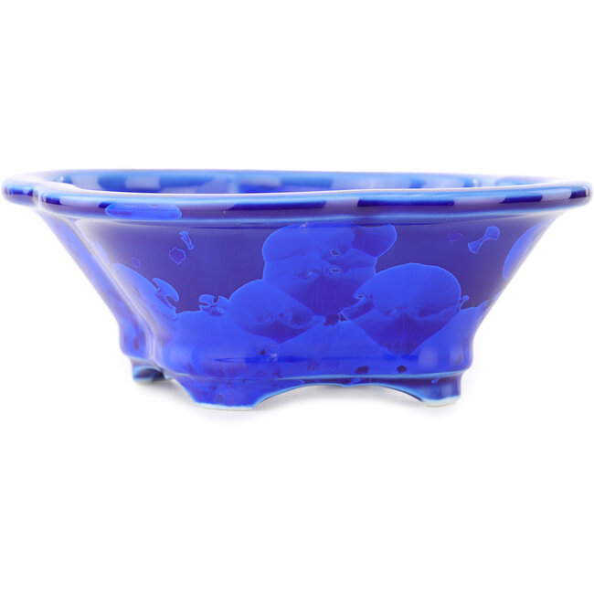 Pot à bonsaï Mokko bleu foncé de Heian Kosen - 155 x 137 x 55 mm