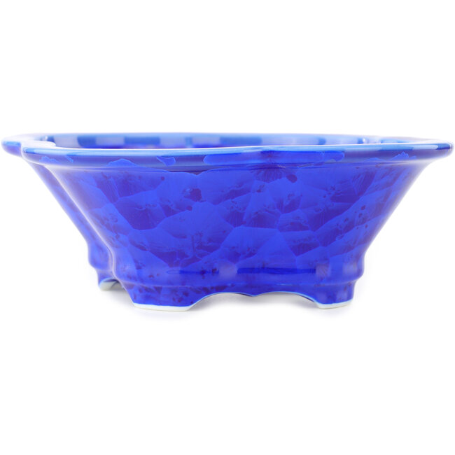 Mokko dark blue bonsai pot by Heian Kosen - 170 x 160 x 57 mm