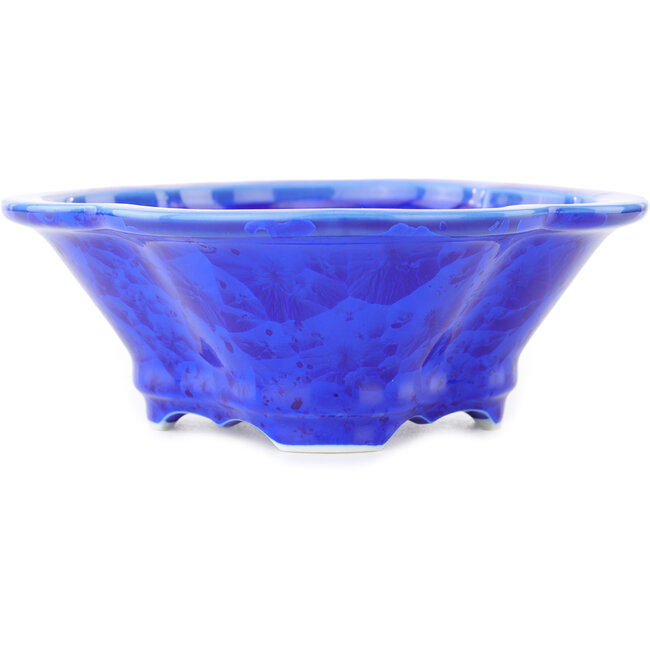 Mokko dark blue bonsai pot by Heian Kosen - 170 x 160 x 57 mm