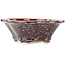 Pot à bonsaï multicolore marron Mokko de Heian Kosen - 155 x 137 x 55 mm