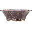 Pot à bonsaï multicolore marron Mokko de Heian Kosen - 155 x 137 x 55 mm