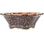 Pot à bonsaï multicolore marron Mokko de Heian Kosen - 155 x 137 x 55 mm