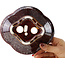 Pot à bonsaï multicolore marron Mokko de Heian Kosen - 155 x 137 x 55 mm