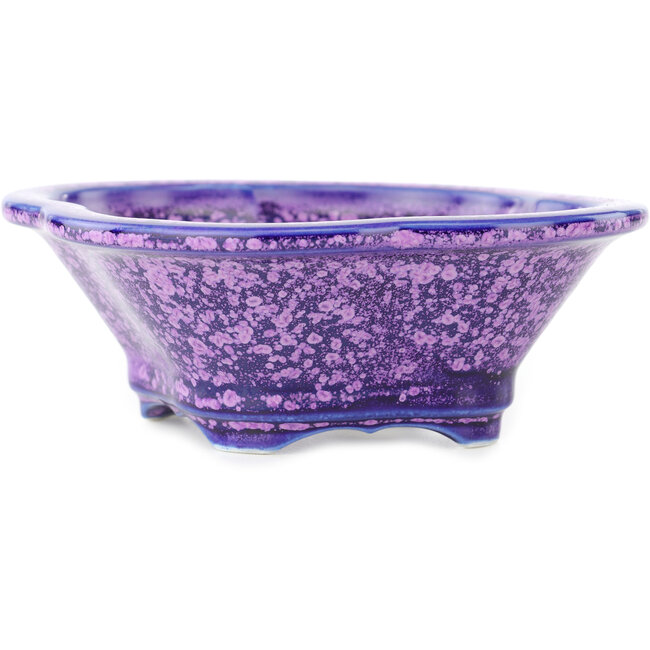 Maceta para bonsái azul y violeta Mokko de Heian Kosen - 155 x 137 x 55 mm