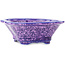 Mokko blue and purple bonsai pot by Heian Kosen - 155 x 137 x 55 mm
