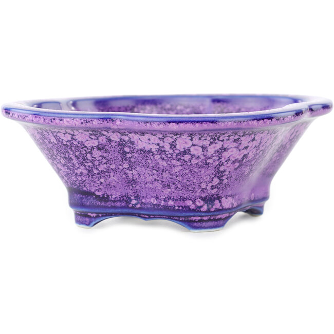 Maceta para bonsái azul y violeta Mokko de Heian Kosen - 155 x 137 x 55 mm