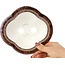 Pot à bonsaï multicolore marron Mokko de Heian Kosen - 170 x 160 x 57 mm