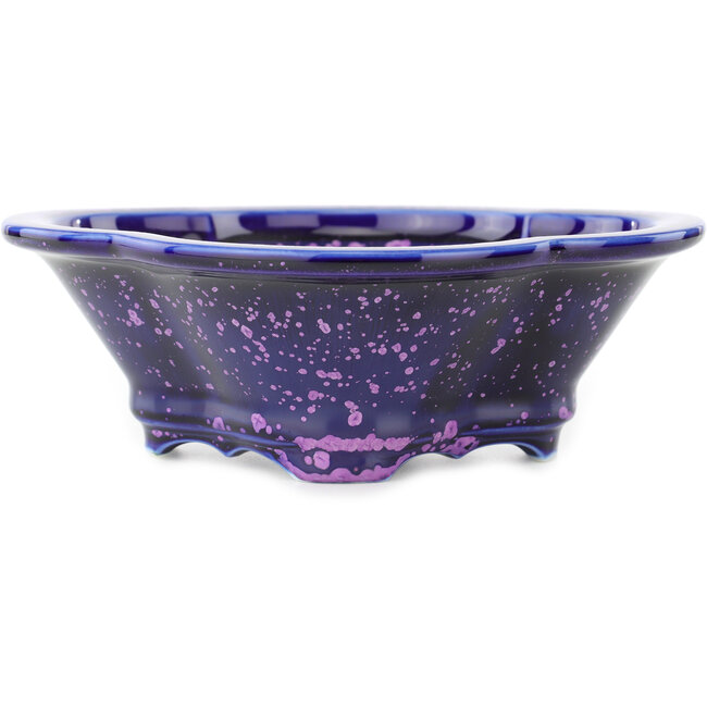 Maceta para bonsái azul y violeta Mokko de Heian Kosen - 170 x 160 x 57 mm