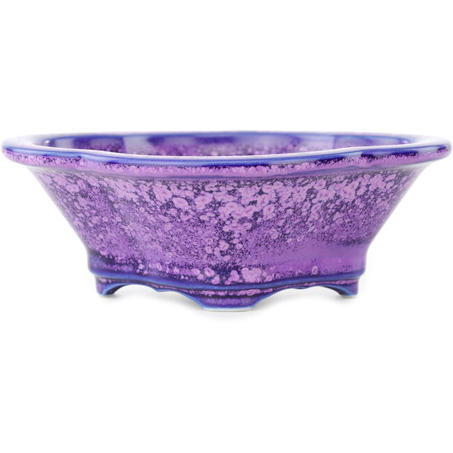 Maceta para bonsái azul y violeta Mokko de Heian Kosen - 155 x 137 x 55 mm