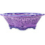 Mokko blue and purple bonsai pot by Heian Kosen - 155 x 137 x 55 mm