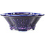 Pot à bonsaï bleu et violet Mokko de Heian Kosen - 170 x 160 x 57 mm