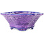 Mokko blue and purple bonsai pot by Heian Kosen - 155 x 137 x 55 mm
