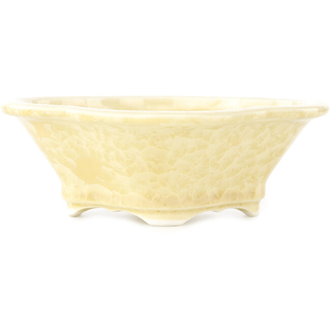 Mokko beige bonsai pot by Heian Kosen - 155 x 137 x 55 mm