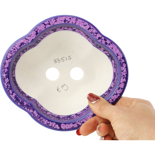 Maceta para bonsái azul y violeta Mokko de Heian Kosen - 155 x 137 x 55 mm