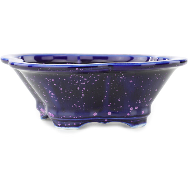 Vaso bonsai Mokko blu e viola di Heian Kosen - 170 x 160 x 57 mm
