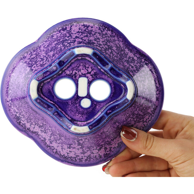 Maceta para bonsái azul y violeta Mokko de Heian Kosen - 155 x 137 x 55 mm