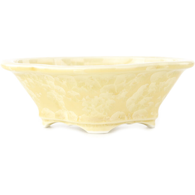 Mokko beige bonsai pot by Heian Kosen - 155 x 137 x 55 mm