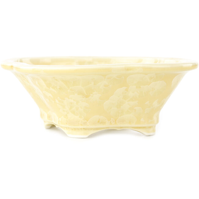 Mokko beige bonsai pot by Heian Kosen - 155 x 137 x 55 mm