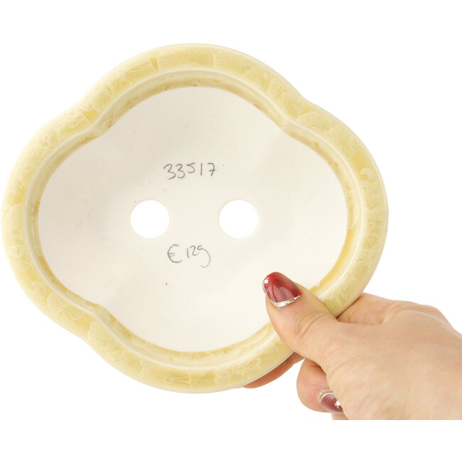 Pot à bonsaï beige Mokko de Heian Kosen - 155 x 137 x 55 mm