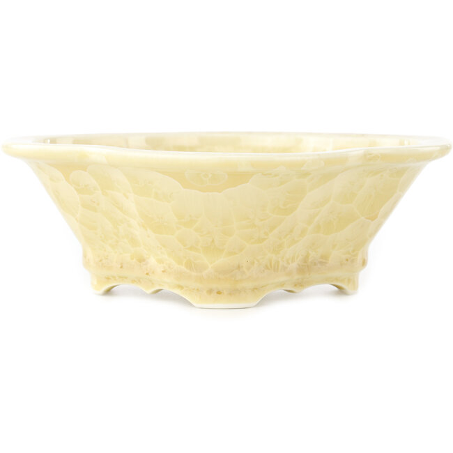 Mokko beige bonsai pot by Heian Kosen - 170 x 160 x 57 mm