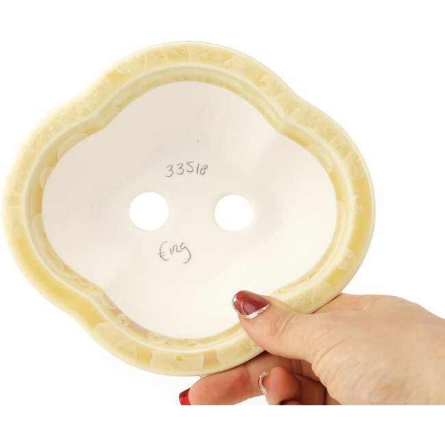 Pot à bonsaï beige Mokko de Heian Kosen - 155 x 137 x 55 mm