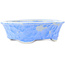 Ovaler blauer Bonsai-Topf von Heian Kosen - 183 x 147 x 53 mm
