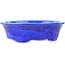 Maceta ovalada para bonsái azul oscuro de Heian Kosen - 183 x 147 x 53 mm