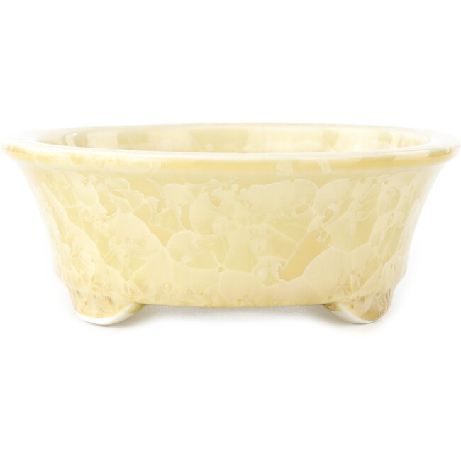 Vaso bonsai ovale beige di Heian Kosen - 183 x 147 x 53 mm