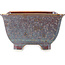 Vaso bonsai quadrato marrone multicolore di Heian Kosen - 135 x 135 x 80 mm