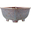 Pot à bonsaï carré marron multicolore de Heian Kosen - 135 x 135 x 80 mm
