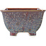 Vaso bonsai quadrato marrone multicolore di Heian Kosen - 135 x 135 x 80 mm