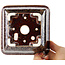 Pot à bonsaï carré marron multicolore de Heian Kosen - 135 x 135 x 80 mm