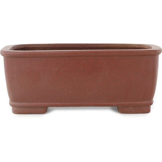 Pot à bonsaï rectangulaire non émaillé de Shibakatsu - 158 x 130 x 60 mm