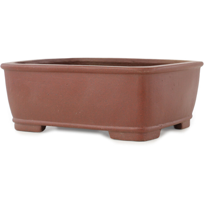 Rectangular unglazed bonsai pot by Shibakatsu - 158 x 130 x 60 mm