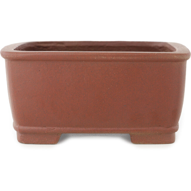 Rectangular unglazed bonsai pot by Shibakatsu - 158 x 130 x 60 mm