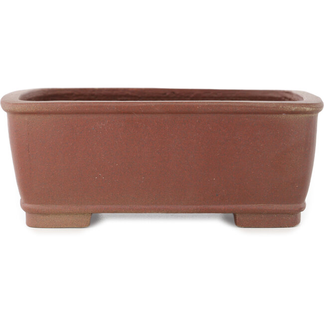 Rectangular unglazed bonsai pot by Shibakatsu - 158 x 130 x 60 mm