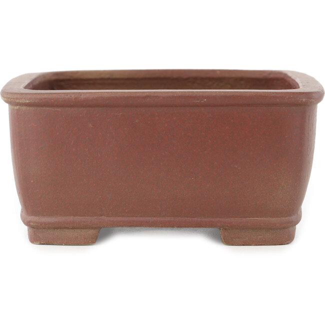 Pot à bonsaï rectangulaire non émaillé de Shibakatsu - 158 x 130 x 60 mm