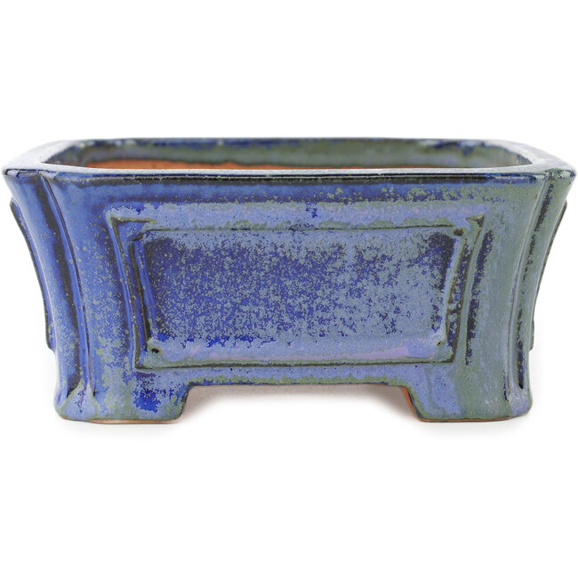 Vaso bonsai rettangolare blu di Shibakatsu - 188 x 153 x 65 mm