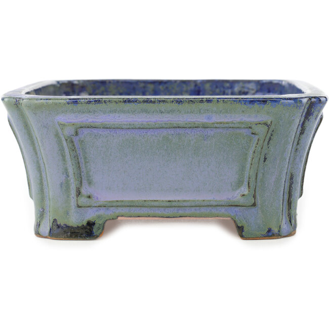 Vaso bonsai rettangolare blu di Shibakatsu - 188 x 153 x 65 mm
