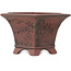 Hexagonal unglazed bonsai pot by Bigei - 155 x 155 x 80 mm