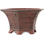 Hexagonal unglazed bonsai pot by Bigei - 155 x 155 x 80 mm