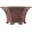 Hexagonal unglazed bonsai pot by Bigei - 155 x 155 x 80 mm