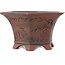 Hexagonal unglazed bonsai pot by Bigei - 155 x 155 x 80 mm
