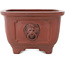 Vaso bonsai quadrato non smaltato di Bigei - 128 x 128 x 82 mm