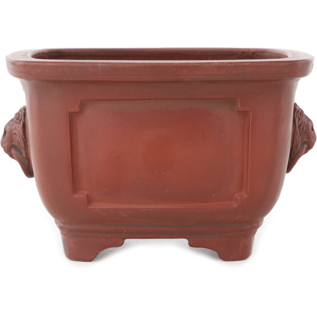 Pot à bonsaï carré non émaillé de Bigei - 128 x 128 x 82 mm