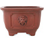Vaso bonsai quadrato non smaltato di Bigei - 128 x 128 x 82 mm