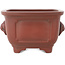 Vierkante ongeglazuurde bonsaipot van Bigei - 128 x 128 x 82 mm