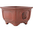 Pot à bonsaï carré non émaillé de Bigei - 128 x 128 x 82 mm