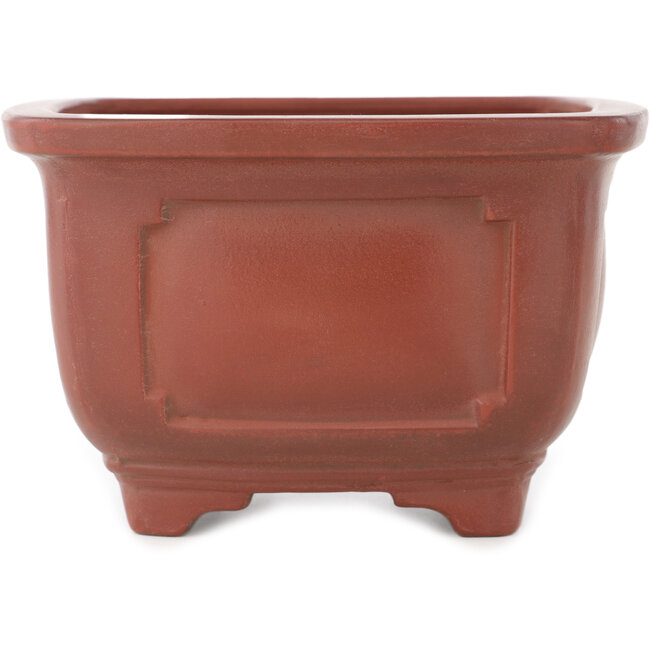 Pot à bonsaï carré non émaillé de Bigei - 128 x 128 x 81 mm